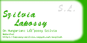 szilvia lapossy business card